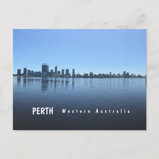 Perth City Skyline Western Australië Briefkaart (Voorkant)