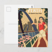 Perth, de Elizabeth Quay-brug, Australië Briefkaart (Voorkant / Achterkant)