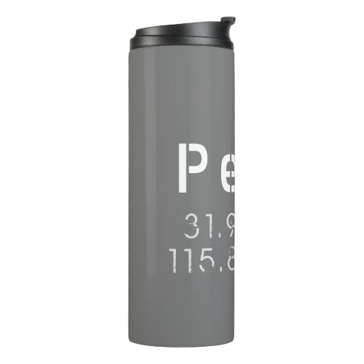 Perth Latitude en Lengtegraad Thermosbeker (Gedraaid links)