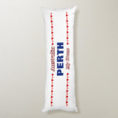 PERTH - My Home - Australië; Rode en roze harten Lichaamskussen (Achterkant (Verticaal))