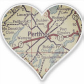Perth Ontario kaart Sticker (Voorkant)