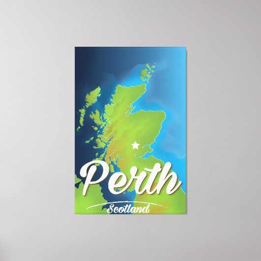 Perth Schotland Reisposter Canvas Afdruk (Voorkant)