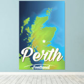 Perth Schotland Reisposter Canvas Afdruk (Insitu (Houten vloer))