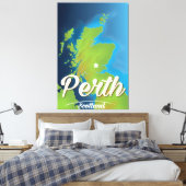 Perth Schotland Reisposter Canvas Afdruk (Insitu (Slaapkamer))