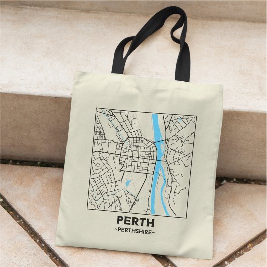 Perth, Scotland City Map Tote Ba Tote Bag