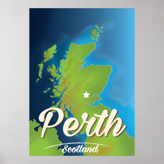 Perth Scotland Travel poster (Voorkant)