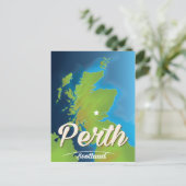 Perth Scotland Travel poster Briefkaart (Staand voorkant)