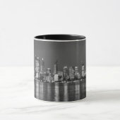 Perth Skyline Australia Classic Black White Foto Mok (Midden)