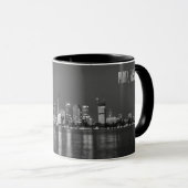 Perth Skyline Australia Classic Black White Foto Mok (Voorkant rechts)