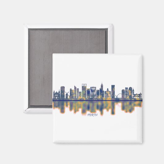 Perth Skyline Magneet (Voorkant / Achterkant)