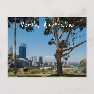 Perth skyline van het prachtige Kings Park Briefkaart