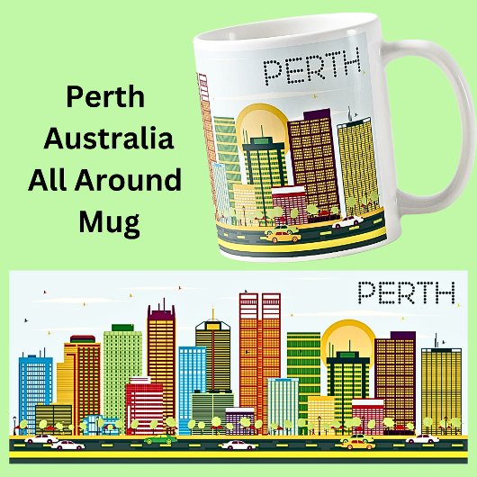 PERTH Stadsillustratie Koffiemok