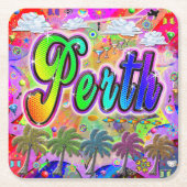 Perth Vista Express Achterbaan Kartonnen Onderzetters (Voorkant)