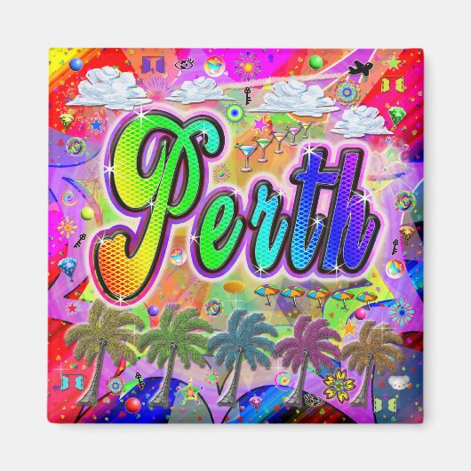 Perth Vista Express-magneet Magneet (Voorkant)