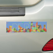 PERTH, WA SKYLINE BUMPERSTICKER (Op auto)