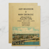Perth Wedding Invitation  Middeleeuwse Kaart (Voorkant / Achterkant)
