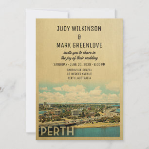 Perth Wedding Invitation  Middeleeuwse Kaart
