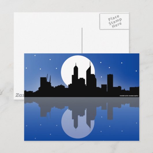 Perth Western Australia Cityscape Briefkaart (Voorkant / Achterkant)