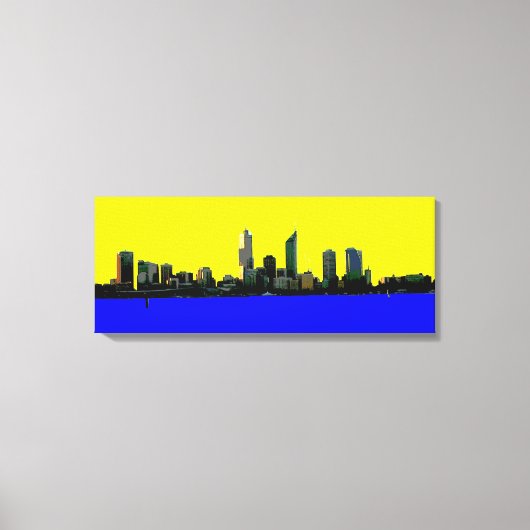 Perth Western Australië skyline canvas kunstdruk Afdruk (Voorkant)