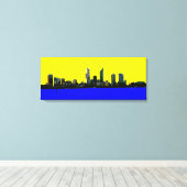Perth Western Australië skyline canvas kunstdruk Afdruk (Insitu (Houten vloer))