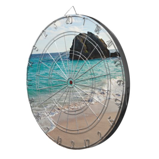 Pertty strand Turquoise Ocean Dartbord (Voorkant Rechts)