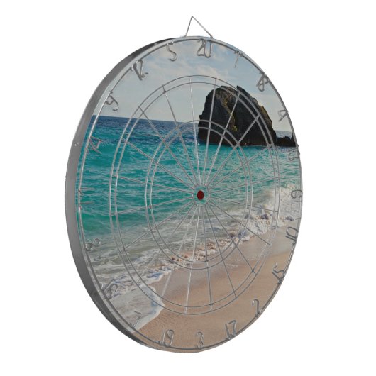 Pertty strand Turquoise Ocean Dartbord (Voorkant Links)