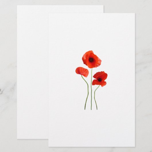 pertussis-poppy briefpapier (Voorkant / Achterkant)