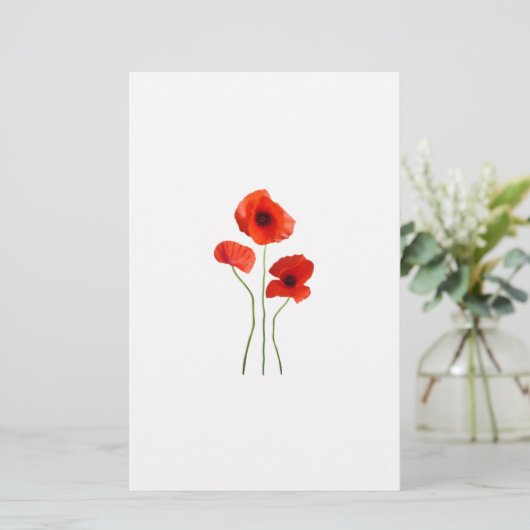 pertussis-poppy briefpapier (Staand voorkant)