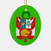 PERU* Aangepaste wapenlaag Keramisch Ornament (Rechts)