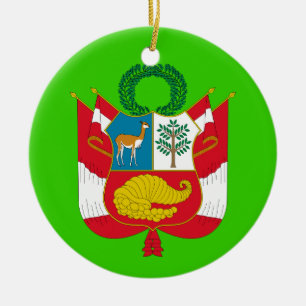 PERU* Aangepaste wapenlaag Keramisch Ornament