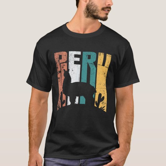 Peru Alpaca ontwerp Peruaanse Lama T-shirt (Voorkant)