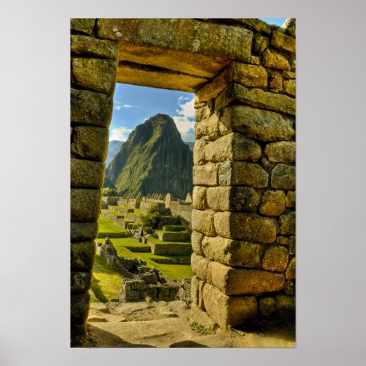 Peru, Andes, Andes-bergen, Machu Picchu Poster (Voorkant)