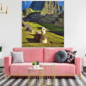 Peru, Andes, Andesgebergte, Machu Picchu, Canvas Afdruk (Insitu (Woonkamer))