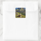 Peru, Andes, Andesgebergte, Machu Picchu Vierkante Sticker (Tas)