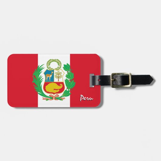 Peru Bagagelabels, patriottische Peruaanse vlag Bagagelabel (Voorkant horizontaal)