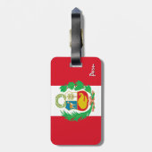 Peru Bagagelabels, patriottische Peruaanse vlag Bagagelabel (Achterkant verticaal)