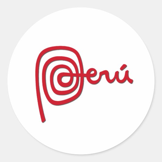 Peru Brand / Marca Peru Ronde Sticker (Voorkant)