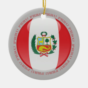 Peru Bubble Flag Keramisch Ornament
