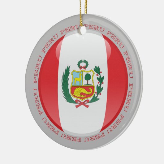 Peru Bubble Flag Keramisch Ornament (Links)