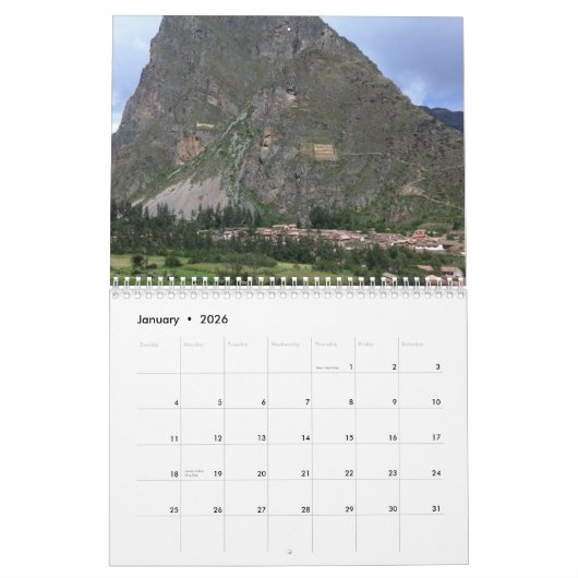 Peru Calendar Kalender (Jan 2026)
