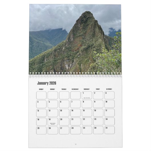 Peru Calendar Kalender (Jan 2026)