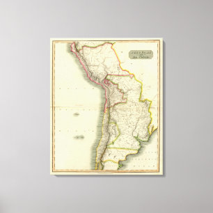 Peru, Chili, La Plata 2 Canvas Afdruk