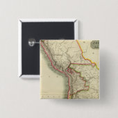 Peru, Chili, La Plata 2 Vierkante Button 5,1 Cm (Voorkant /achterkant)