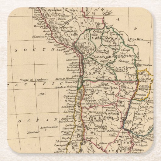 Peru, Chili, La Plata Kartonnen Onderzetters (Voorkant)