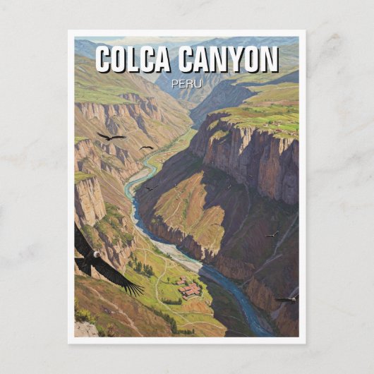 Peru Colca Canyon Briefkaart (Voorkant)
