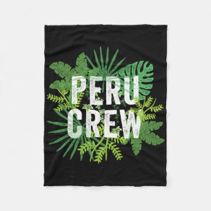 Peru Crew Stranden Regenwoud Familie Groep Vakanti Fleece Deken