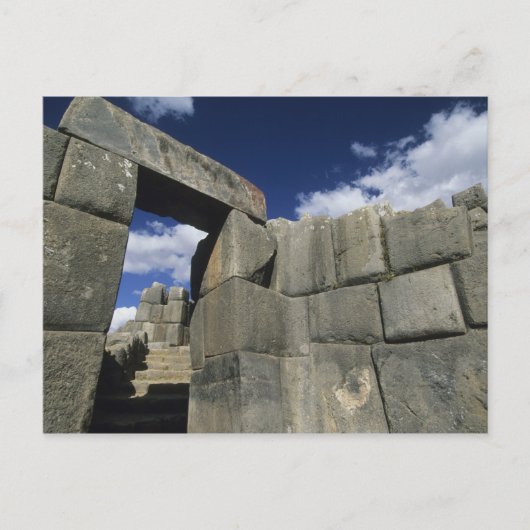 Peru, Cuzco, Sacsayhuaman fort, goed voorbeeld Briefkaart (Voorkant)