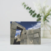 Peru, Cuzco, Sacsayhuaman fort, goed voorbeeld Briefkaart (Staand voorkant)
