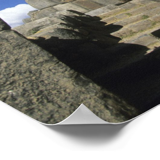 Peru, Cuzco, Sacsayhuaman fort, goed voorbeeld Poster (Hoek)