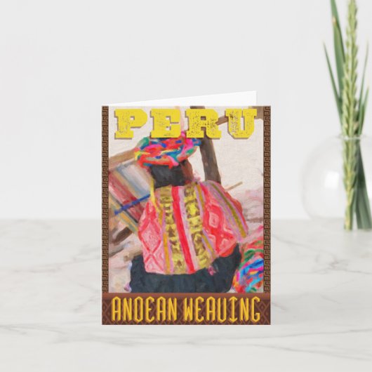 Peru: De kunst van het Andes Weven Notecard Kaart (Voorkant)